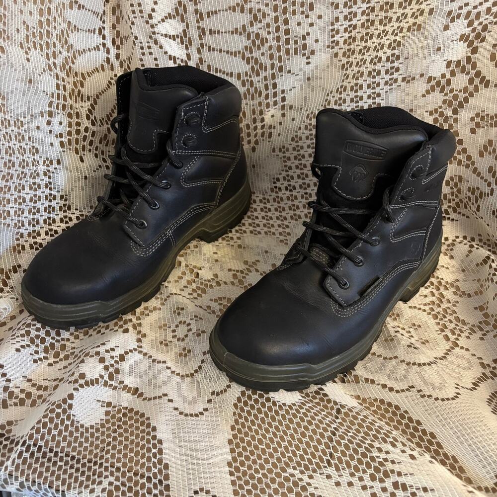 Wolverine Stratus Mens US 7.5 EW Black Waterproof Work Boots